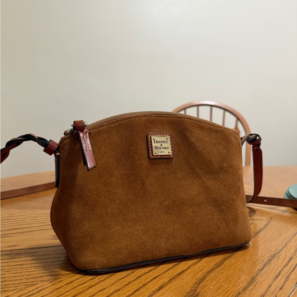 Dooney & Bourke Tan Suede Crossbody Bag